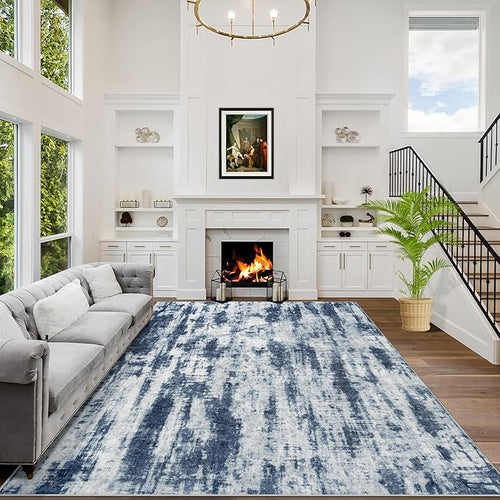 9x12 Area Rugs Washable Rug: Modern Abstract Living Room Rug Soft Anti-Skid by GENTDRIZZ
