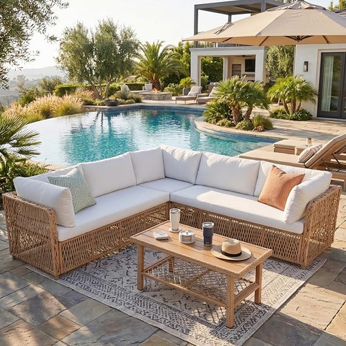 ABCASA Outdoor Patio Sectional Furniture Set by ABCASA