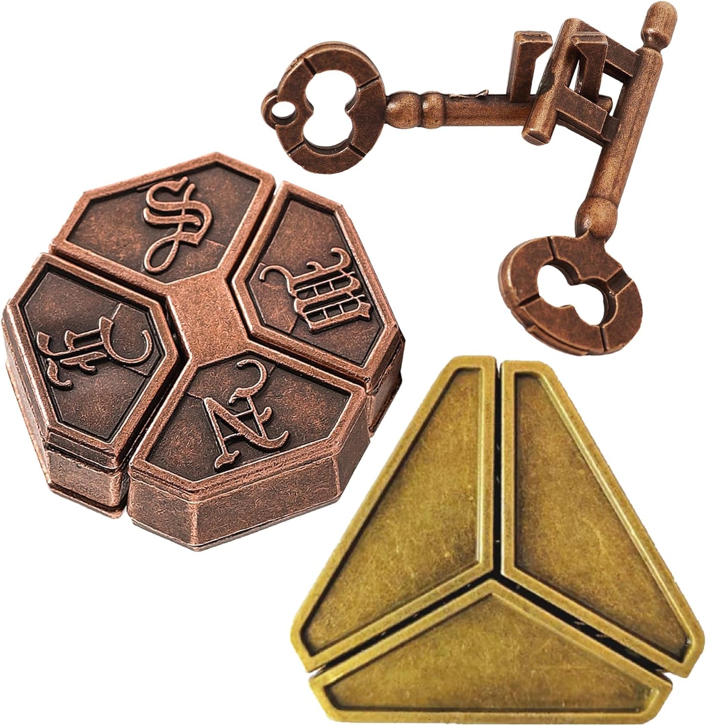 Metal Brain Teasers Puzzles for Kids and Adults 3 PCS Unlock Interlocking Puzzles IQ Logic Test Disentanglement Educational Toy for Kids Adults