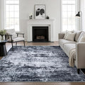 4x4 Area Rug Living Room Rug: Washable Modern Abstract Soft Thin Rug Indoor by FXRHLP