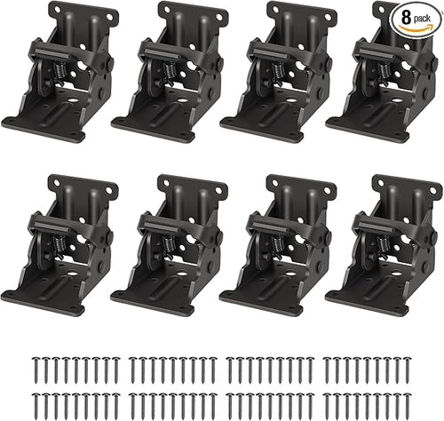 8 Pack Folding Brackets, Self-Lock Hinge by Spiglamm