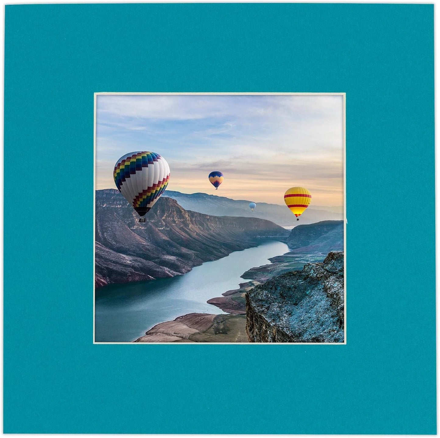 11x14 Mat for 8.5x11 Photo - Precut Teal Blue Picture Matboard for Frames Measuring 11 x 14 Inches - Bevel Cut Matte to Display Art Measuring 8.5 x 11 Inches - Acid Free Pack of 100 MATS
