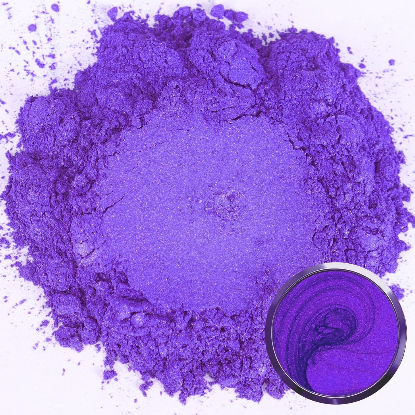 Matio Purple Mica Powder for Epoxy Resin, 1.8oz/ 50g Pearlescent Effect Mica Powder Natural Color Pigment for Soap Making, Bath Bomb, Candle Dye, Resin Craft, Paint, Nails Art, Jewelry, Slime Pigment