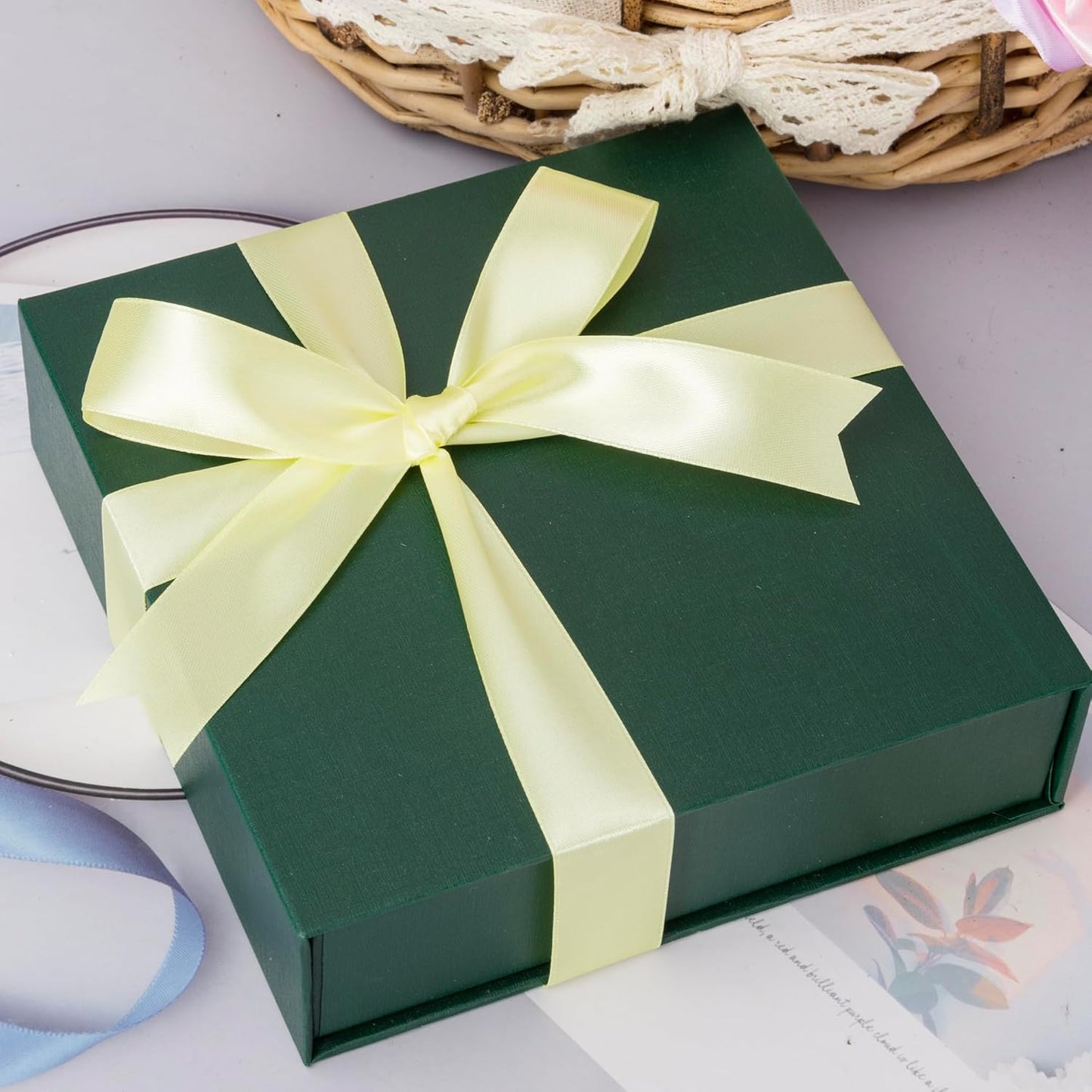 1 Inch Baby Maize Solid Satin Ribbon, 50 Yards Craft Fabric Ribbon for Gift Wrapping Floral Bouquets Wedding Party Decoration