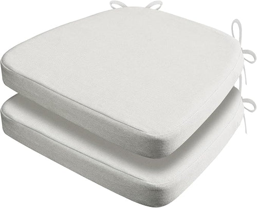 AAAAAcessories D-Shaped Chair Cushions, Machine-Washable Cover, Natural Linen by AAAAAcessories