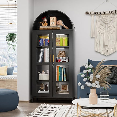 78.74'' H Tall Metal Arched Cabinet by JAORD