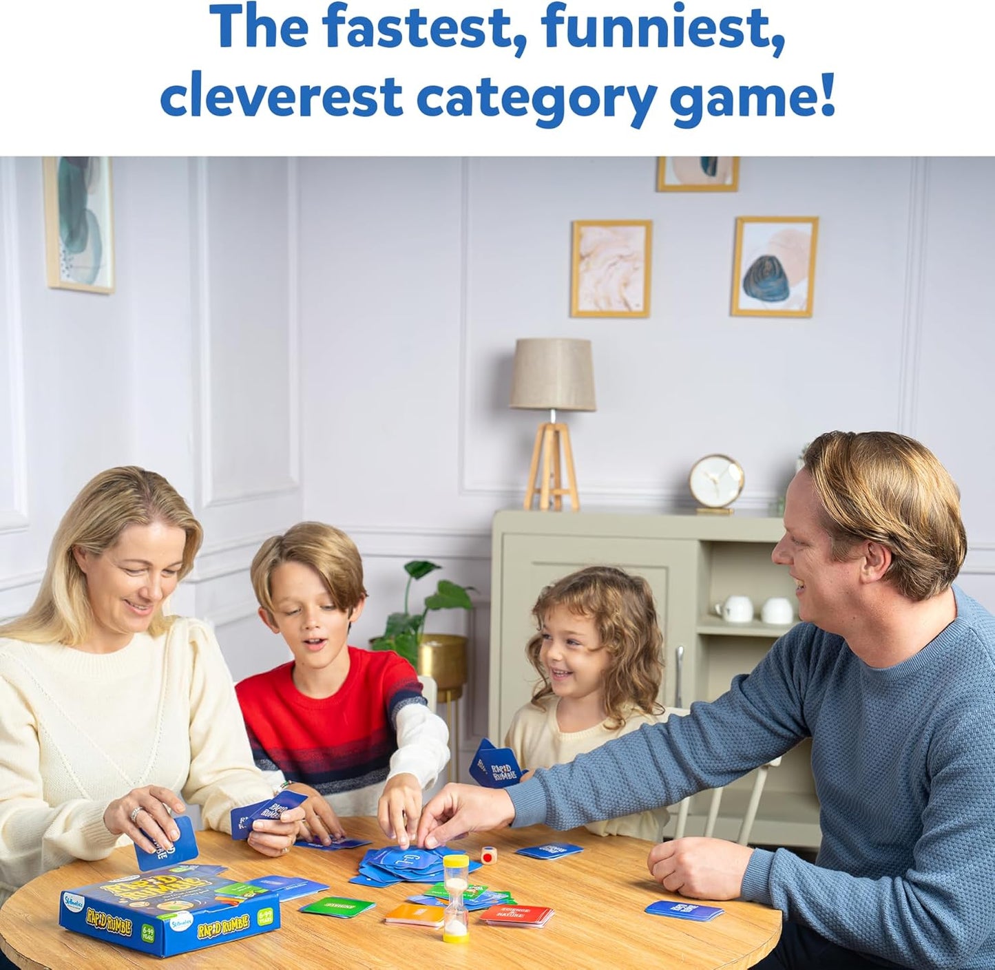 Skillmatics Rapid Rumble - Fast-Paced Board Game, Educational Toy, Quick-Thinking Card Game for Kids, Teens & Adults, Fun for Christmas, Family Game Night, Gifts for Ages 6, 7, 8, 9 & Up