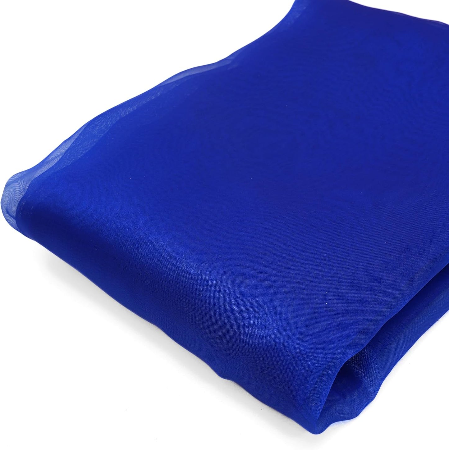 Organza Fabric 10 Yard Bridal Solid Sheer Bolt for Home Décor, Table Décor, Bridal, Fashion, Crafts, Decorations Silky Shiny Organza 44" - (10 Yard, Royal Blue)