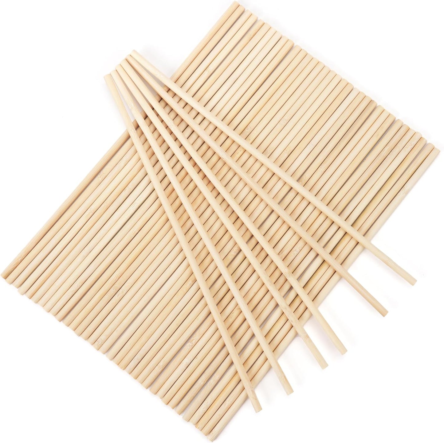 50Pcs Wooden Dowel Rods 1/4 x 12 Inch Wood Sticks for Crafts, Precut Wooden Rod Sticks Natural Wood Dowels for Craft and DIY Projects, Cake Dowels Hardwood Craft Dowel Rods