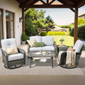ovios 5-Piece Patio Furniture Set, Outdoor Wicker Sofa by OVIOS