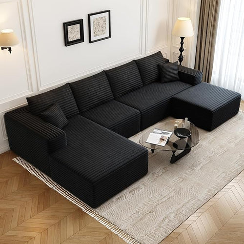 135.4" Cloud Modular Sectional Couch by Settab