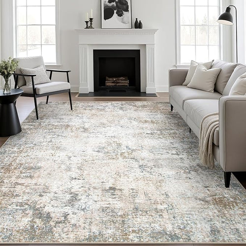4x6 Area Rug Living Room Rug: Washable Modern Abstract Soft Thin Rug Indoor - Image 2