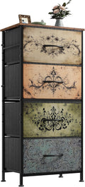 WLIVE Dresser with 4 Drawers, Storage Tower, Organizer Unit, Fabric Dresser by WLIVE