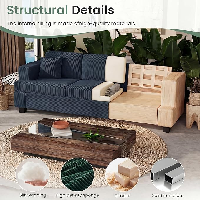 YOUDENOVA Sofa, 63” Comfy Loveseat Sofa - Image 7
