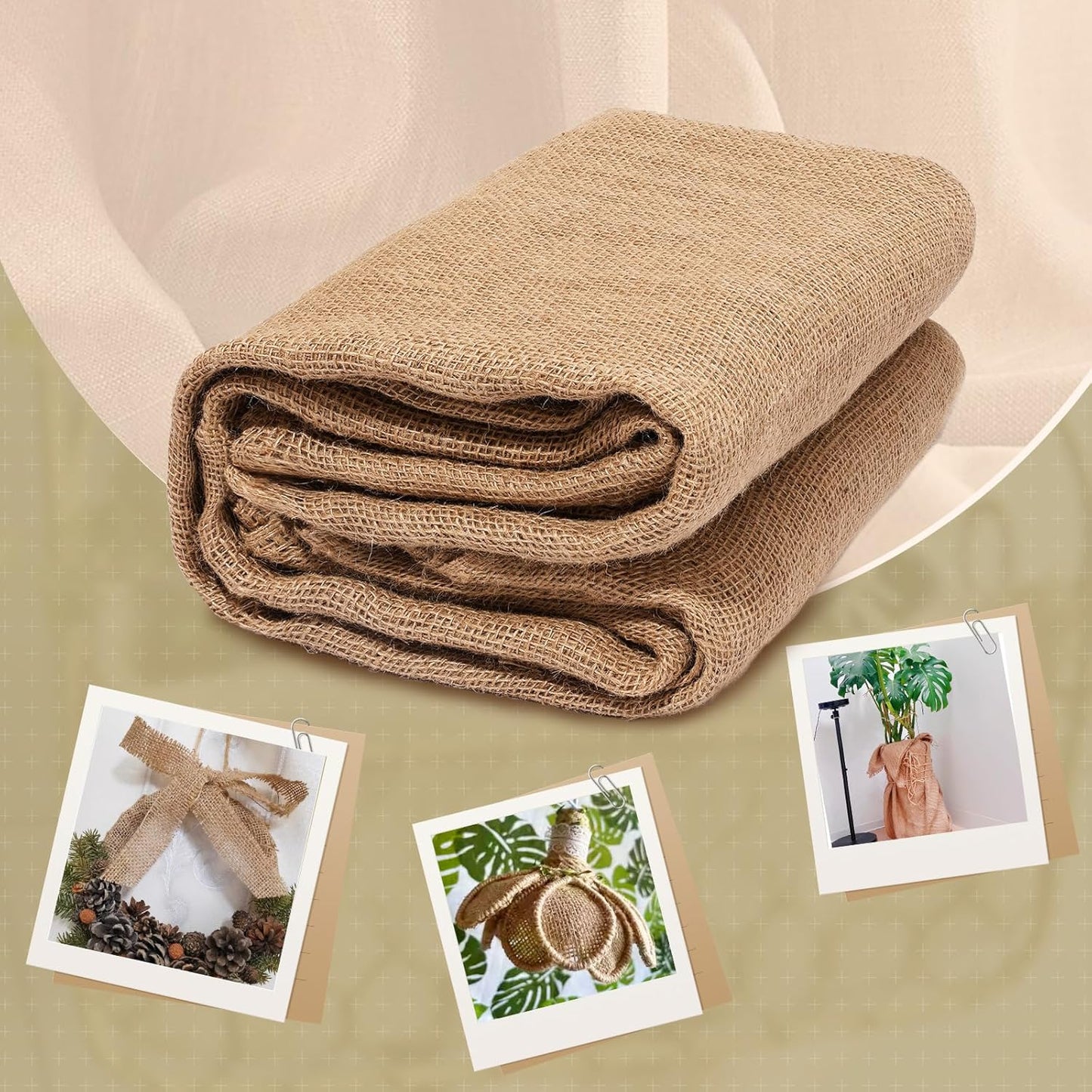 40" x40 Feet Premium Natural Burlap Fabric Roll – Multipurpose for Gardening, Weddings, Crafts & Holiday Decor – Wedding Aisle Runner, Halloween/Christmas Burlap, Weed Barrier & More