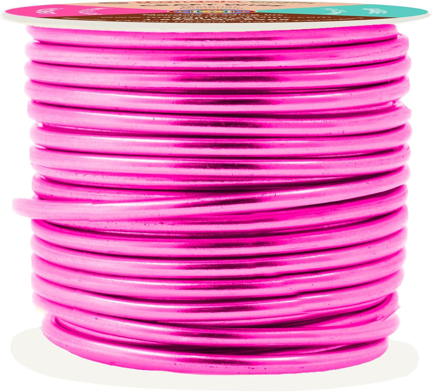 Mandala Crafts 10 Gauge Anodized Aluminum Craft Wire for Jewelry Making - 32 FT Colored Flexible Hot Pink Wire - Bendable for Bonsai Armature Crafting Sculpting