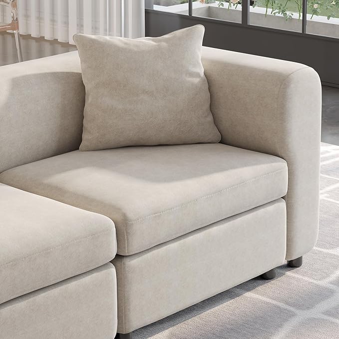 Guyii Velvet Sectional Sofa, 173.23" L Oversized 5-Seat Convertible Couch - Image 5
