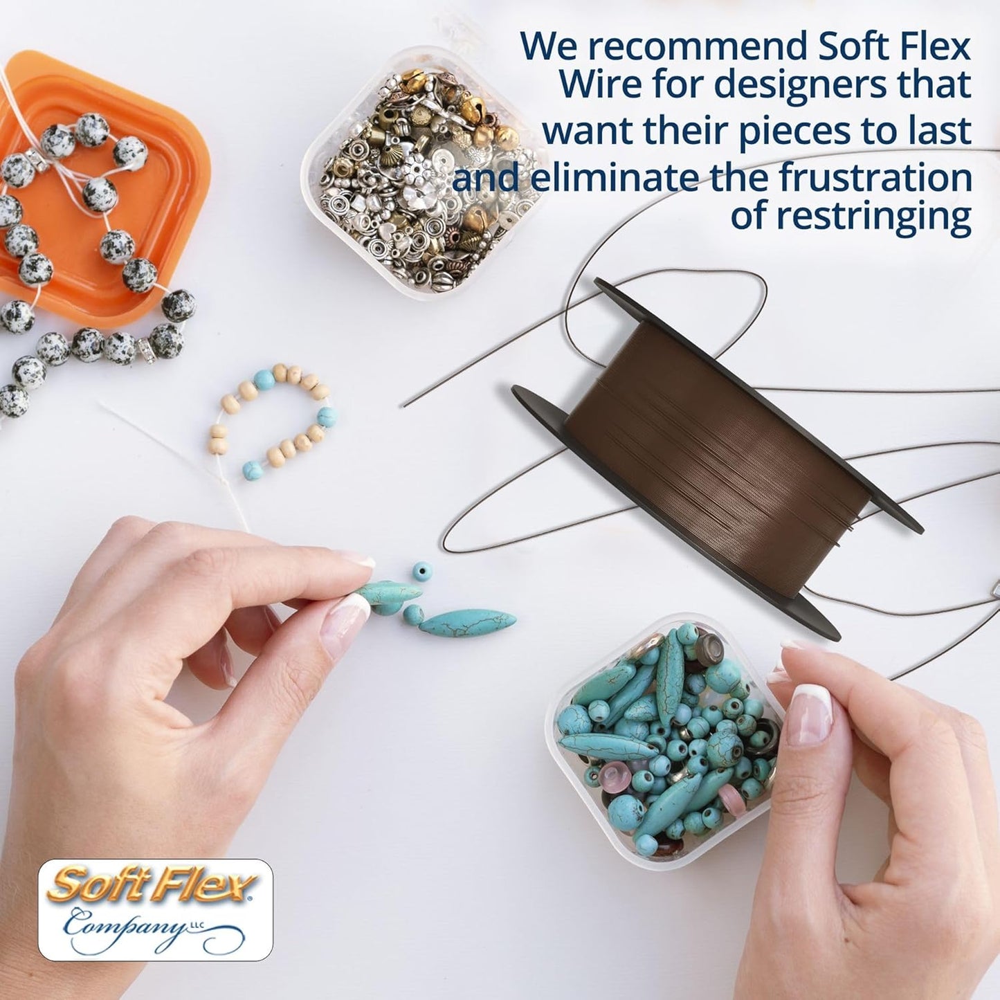 Soft Flex 49 Strand Beading Wire - Medium 0.19 Diameter - 100 Feet Nylon Design Wire