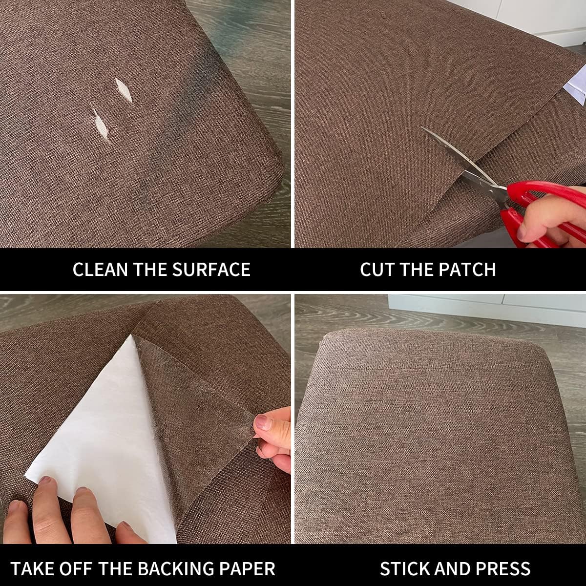 Fabric Repair Patches, 35X79 Inch Linen Repair Tape Self-Adhesive Fabric Patches Durable, DIY Large Linen Tape for Sofa, Couches, Furniture, Chair, Clothing （35X79 Inch, White）