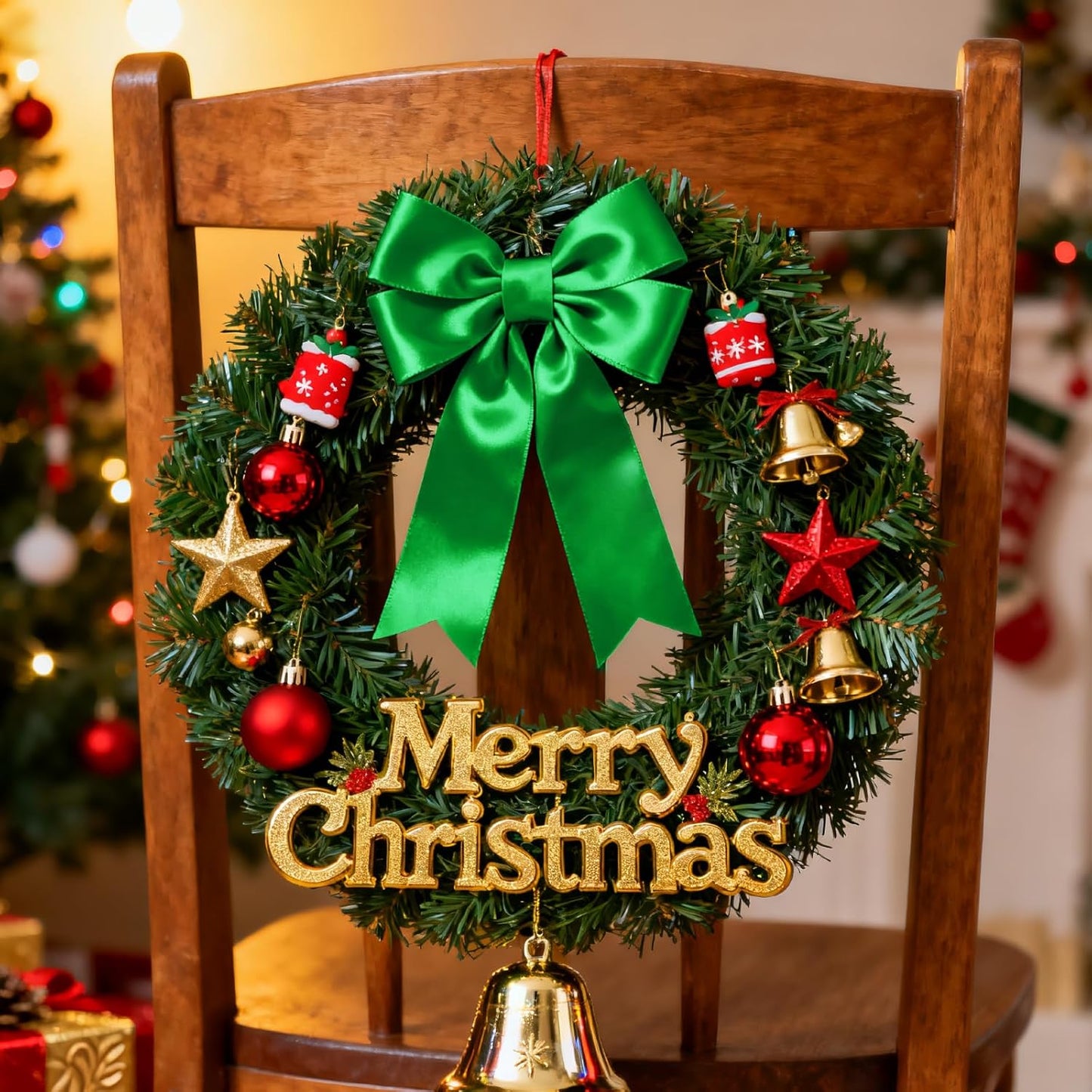 1-1/2 Inch 100 Yards Satin Ribbon Green, Solid Color Fabric Ribbon for Gift Wrapping, Wedding, Polyester Gift Ribbon for Birthday Party Decoration, Craft, Hair, Floral, Sewing