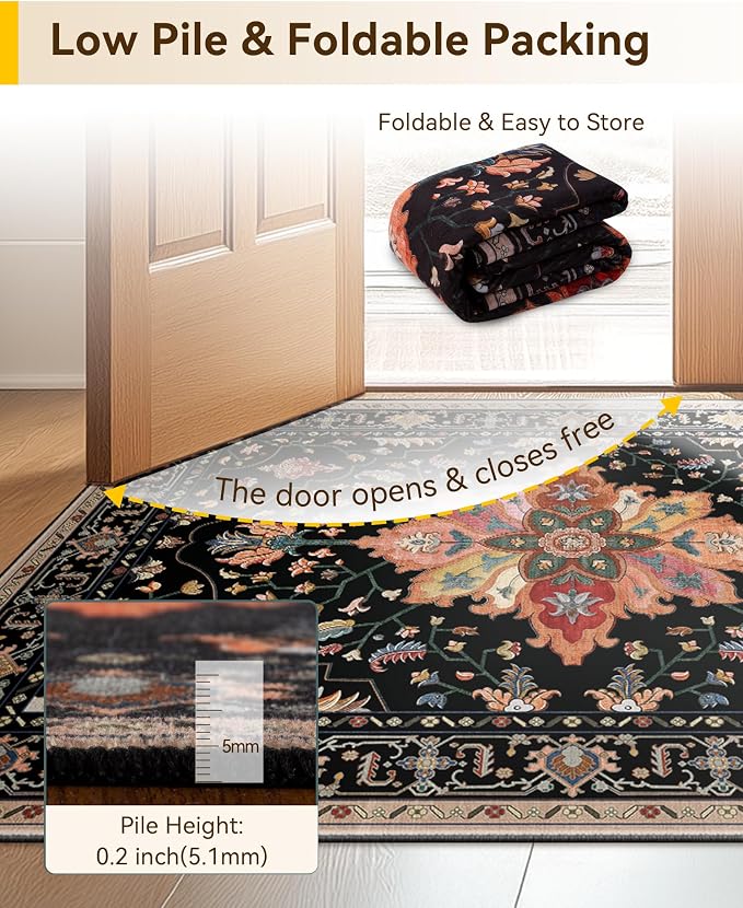 RELEANY Area Rugs 2'x10' Runner Rug Non Slip Washable - Image 6
