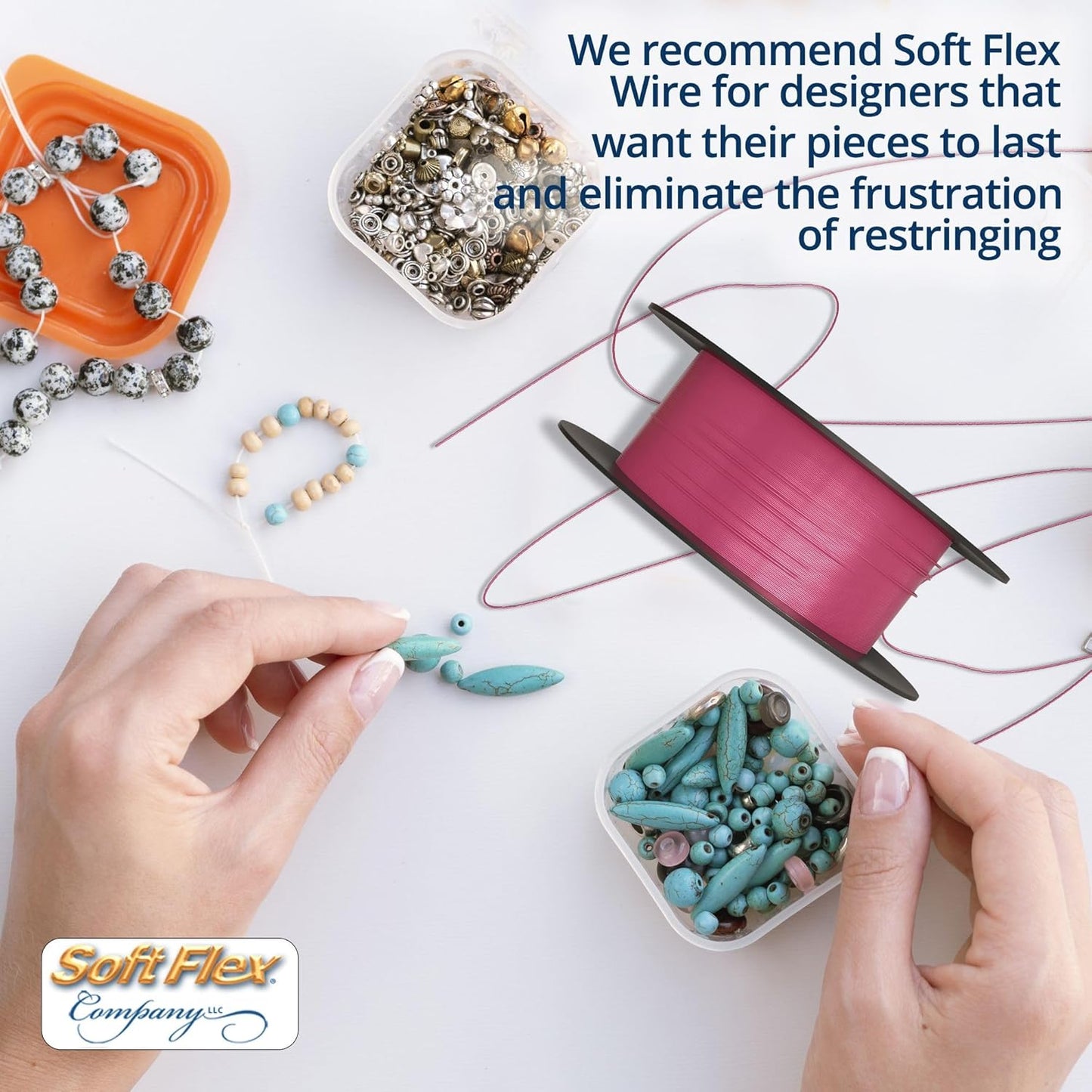 Soft Flex 49 Strand Beading Wire - Medium 0.19 Diameter - 100 Feet Nylon Design Wire