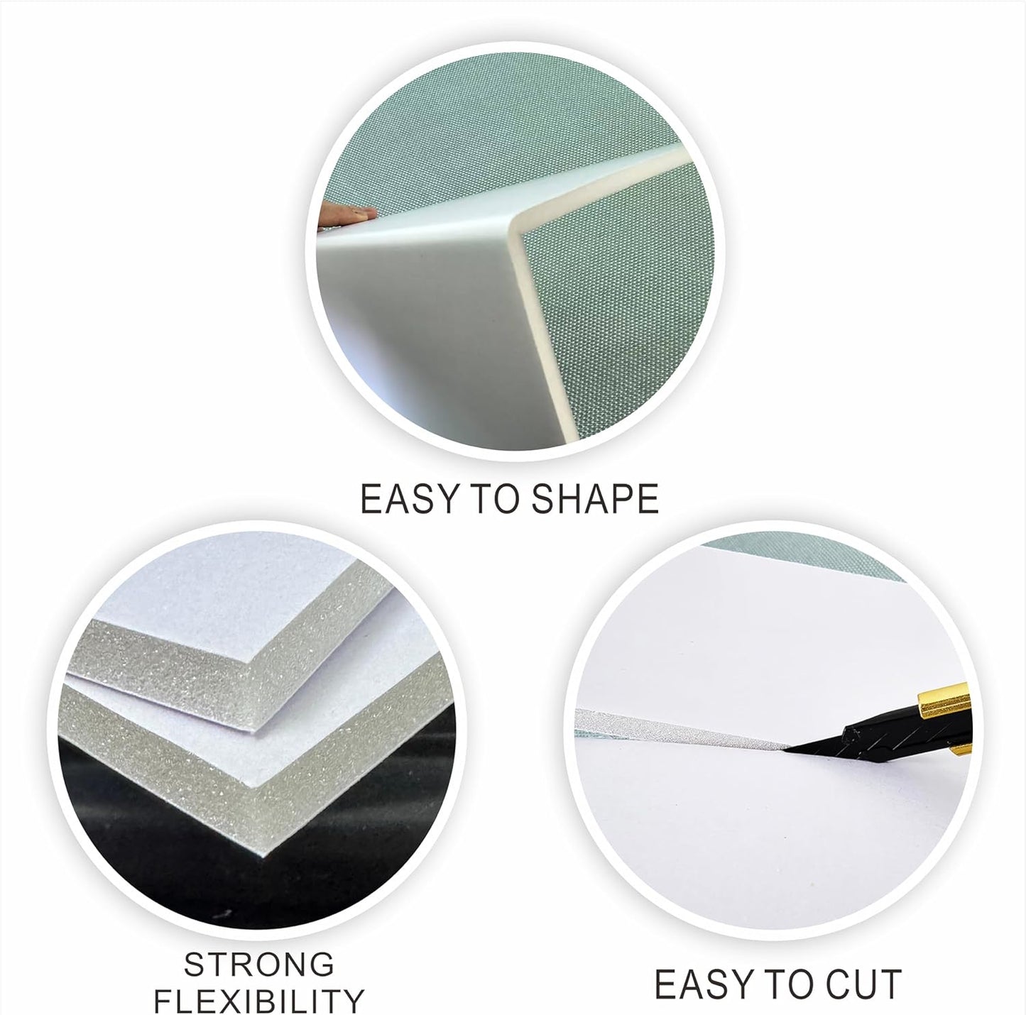 Foam Board 18 x 24 in, ZXUNLIEH 12 Pack White Poster Board, 3/16 in Thick Craft Foam Core Board, Puzzle Board, Double Sided, Foam Sheets for Picture, Project, Presentation, Artwork, Signage and Crafts