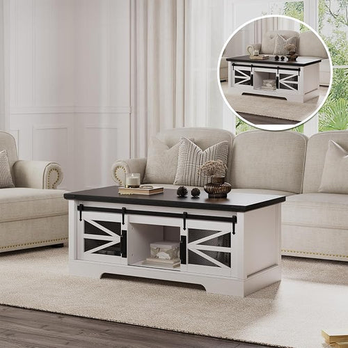 47.2" Lift Top Coffee Table, Hidden Storage Compartment, Lifting Tabletop by Unknown