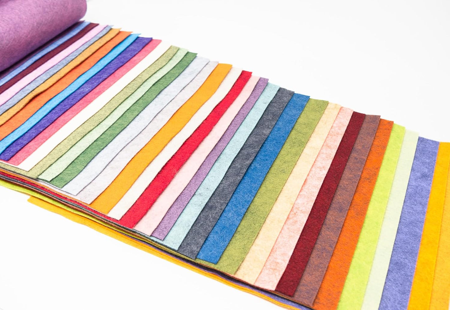 Merino Wool Blend Felt, 35 Pieces, Assorted Heathered Colors, Made in USA, Crafting and Sewing (6""X6"")