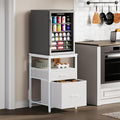 Herture Mini Fridge Stand with 3 Storage, Mini Fridge Cabinet, Beverage Fridge by Herture