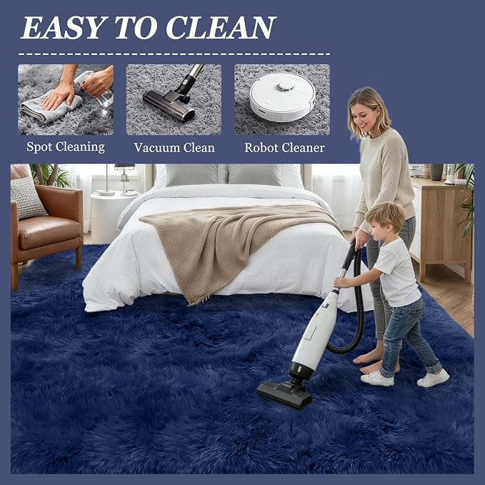Fluffy 5x7 Area Rugs for Living Room Bedroom: Ultra Soft Shag Rug Non-Slip - Image 8