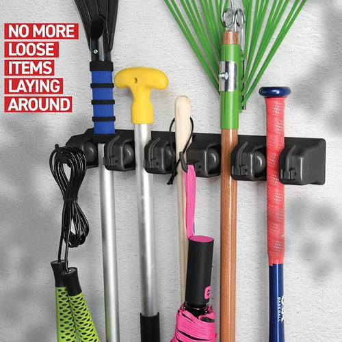 2 Pack Mop and Broom Holder Wall Mount - Image 2