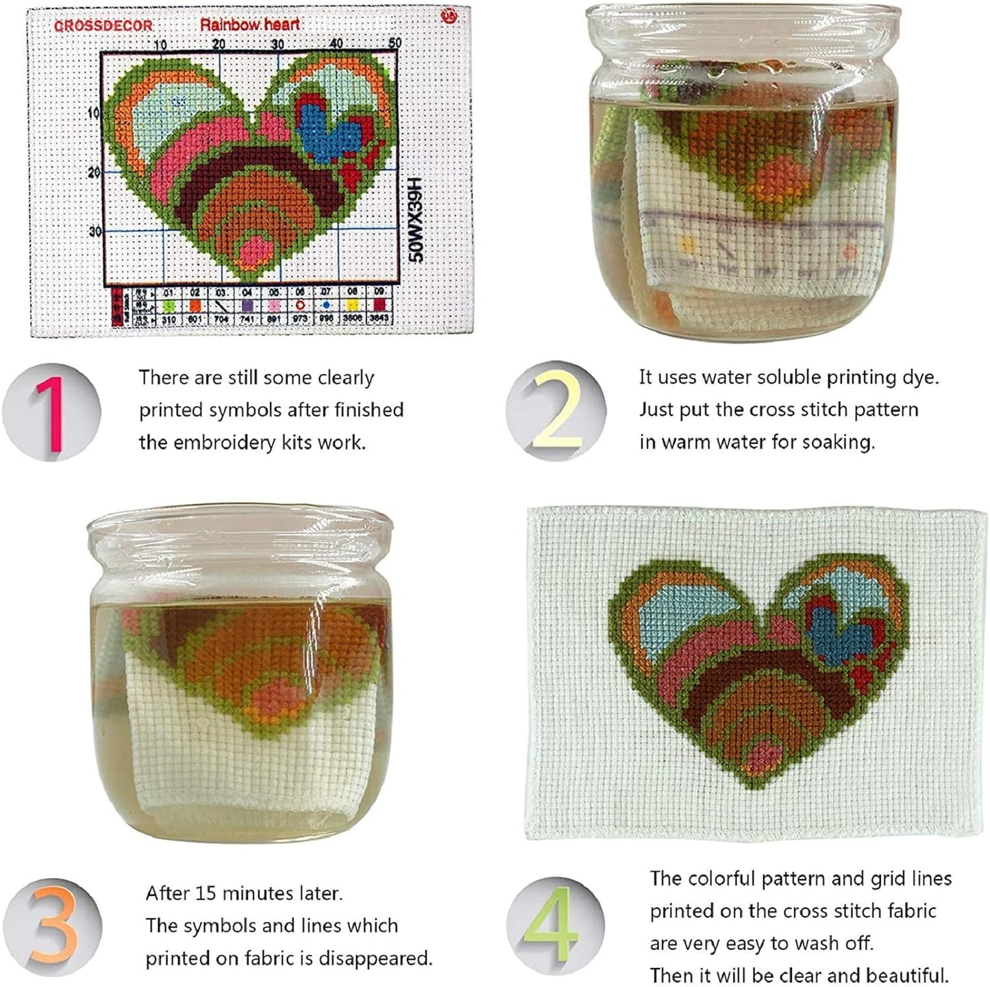 Dimensean Stamped Cross Stitch Kits Full Range of Embroidery Patterns Starter Kits for Beginners Adult or Kids DIY Cross Stitches Needlepoint Kits 11CT-Elk Moon 17.7x17.7 inch
