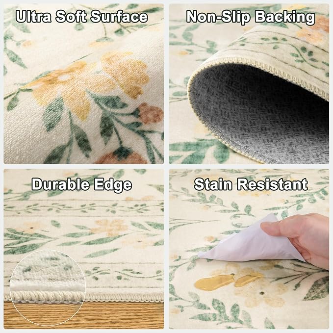 Runner Rug for Entryway: 2x6 Kitchen Rugs Non Slip Washable Ultra-Thin Soft - Image 8