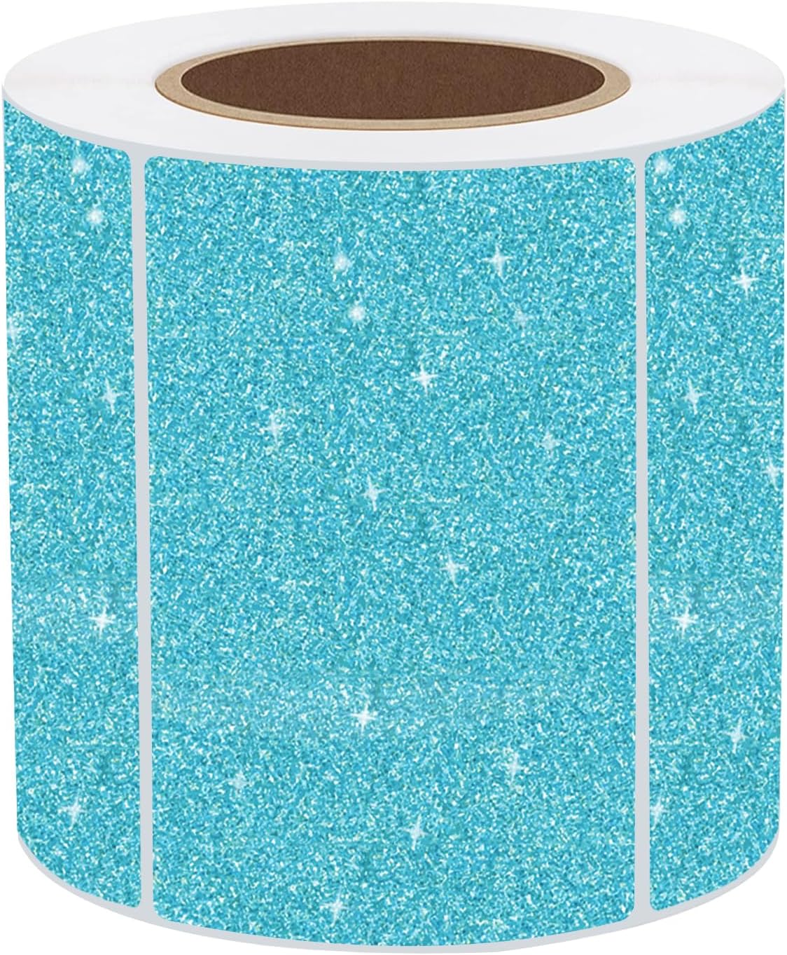 3x2 Inch Holographic Thermal Labels, Glitter Blue Thermal Sticker Labels, Waterproof Thermal Printer Stickers for Price, Barcode, Name, Custom Logo Design, 200 Pcs/Roll