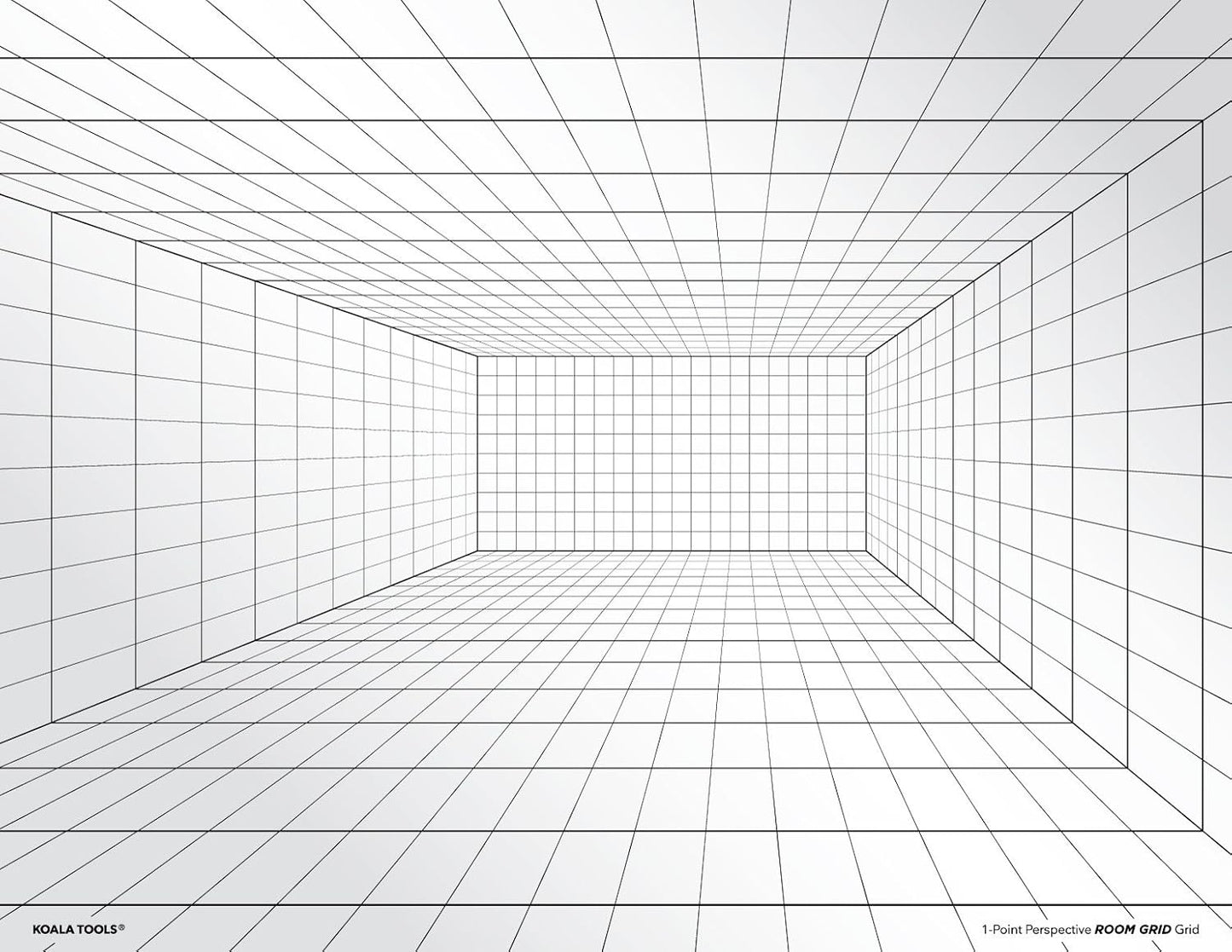 Koala Tools | Perspective Grid Transparency Sheets (Variety Pack of 4) - 8.5" x 11" | Overhead Projector and Light Box Transparencies - Tracing Film for Sketching & Drawing
