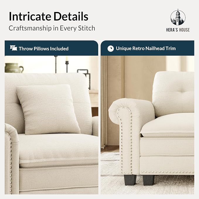 HERA'S HOUSE 3 Pieces Modular Sectional Sofa Sets, Oversized Couch Set - Image 6