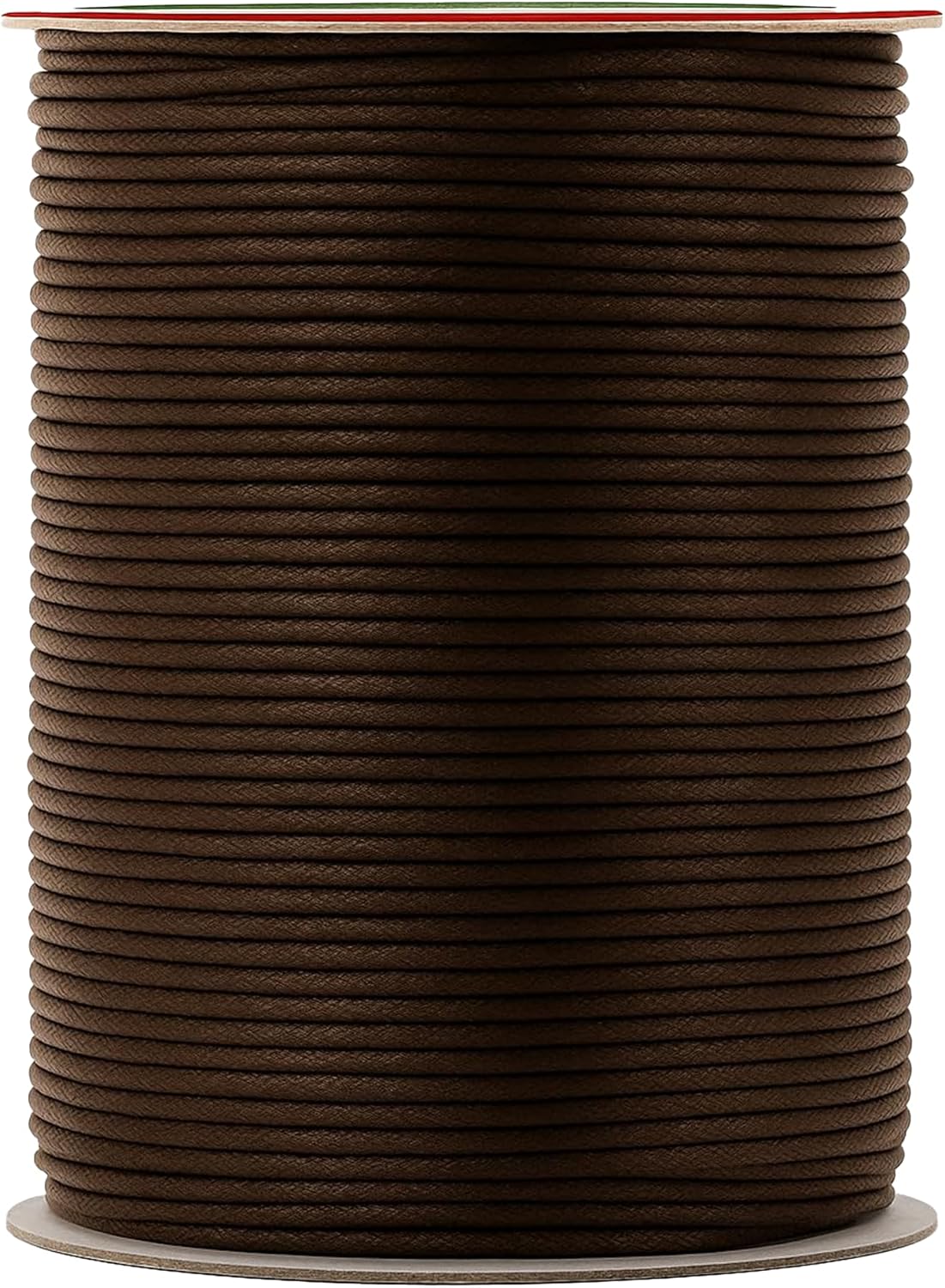 Mandala Crafts 2mm 109 Yards Bistre Brown Cotton Waxed Cord for Jewelry Making Bracelet Cord Waxed String - Beading String Thread Jewelry Cords for Necklaces String