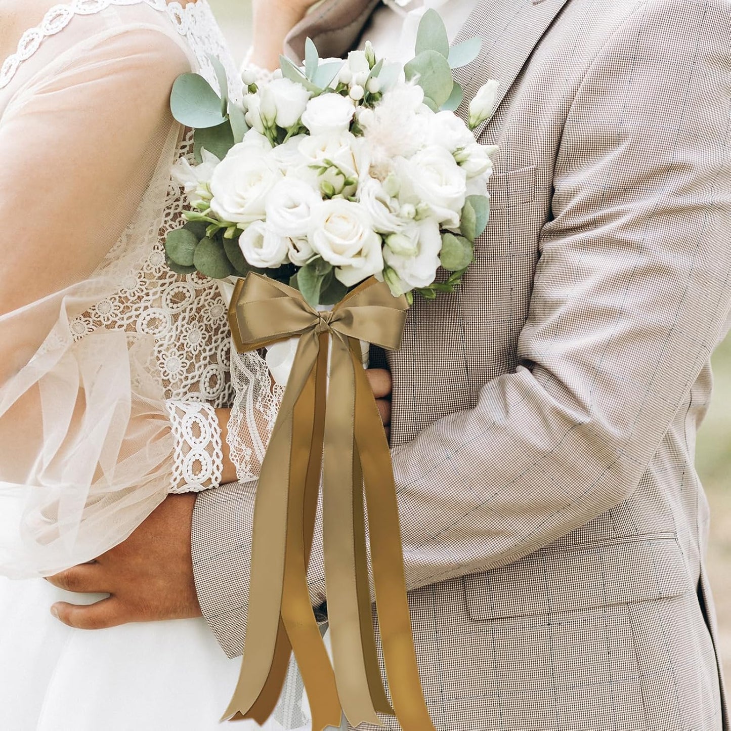 1-1/2 Inch Brown Satin Ribbons for Crafts, 6 Rolls Single-Faced Brown Assorted Ribbons for Gift Wrapping Flower Bouquet Wedding Invitations Bridal Shower Hair Bows Garland Party Decor