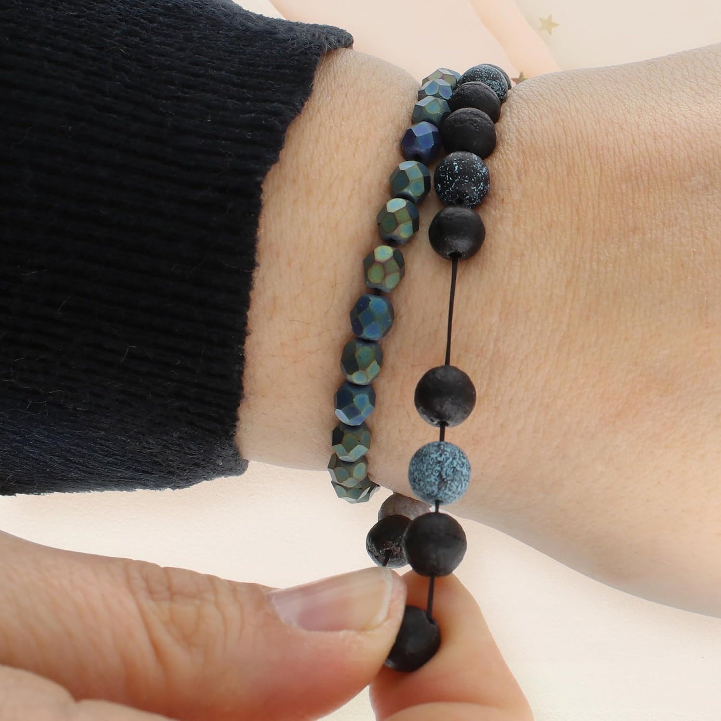 The Beadsmith Opelon Stretch Cord – Elastic Beading Fiber, Black, 0.7 mm Diameter, 25 Meters (82 ft) Spool