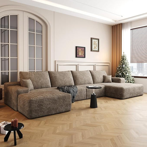 136" Sectional Couches for Living Room Cloud Couch Sofa by AWarmHomeForYou