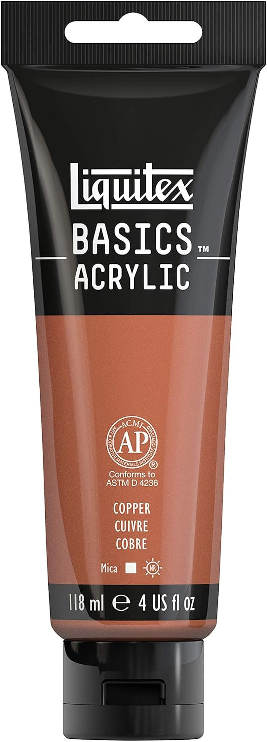 Liquitex BASICS Acrylic Paint, 118ml (4-oz) Tube, Copper