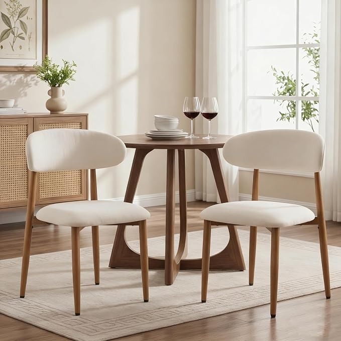 UVV Dining Chairs Set of 6, Metal Kitchen Chairs - Image 2