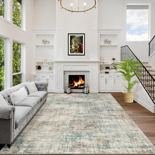 6x9 Area Rugs Washable Rug: Large Modern Abstract Living Room Rug Soft by GENTDRIZZ