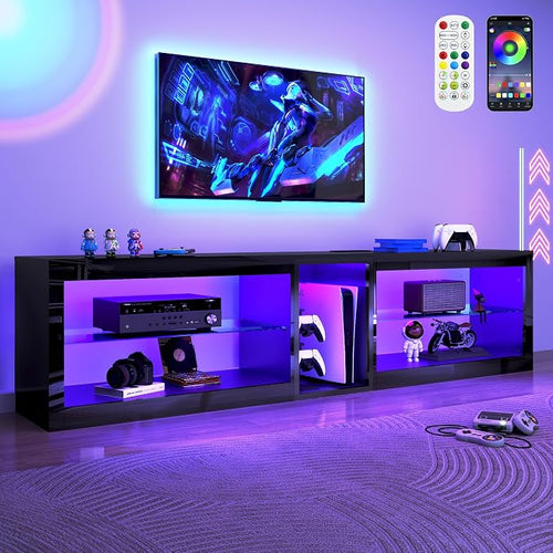 81in Long LED TV Stands W/Power Outlet by chartustriable