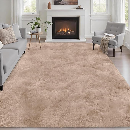 6x9 Area Rugs for Living Room Bedroom: Ultra Soft Fluffy Shag Rug Upgrade by Luxturiy