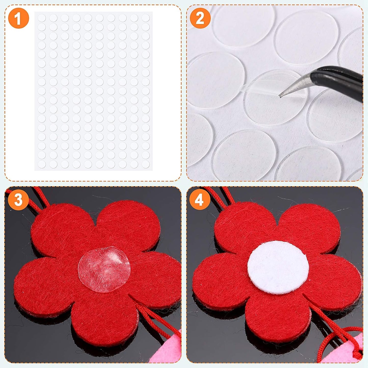 Zonon 3000 Pcs Double Sided Adhesive Dots Clear Glue Point Tape Stickers Balloon Glue Round Mini No Traces Adhesive Sticker Dot Sticker for Classroom Decor Craft DIY Office (0.47 Inch/ 12 mm)