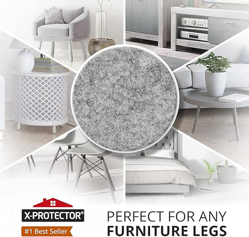 235 pcs Gray Felt Furniture Pads X-Protector! Huge Quantity of Furniture Pads - Image 2