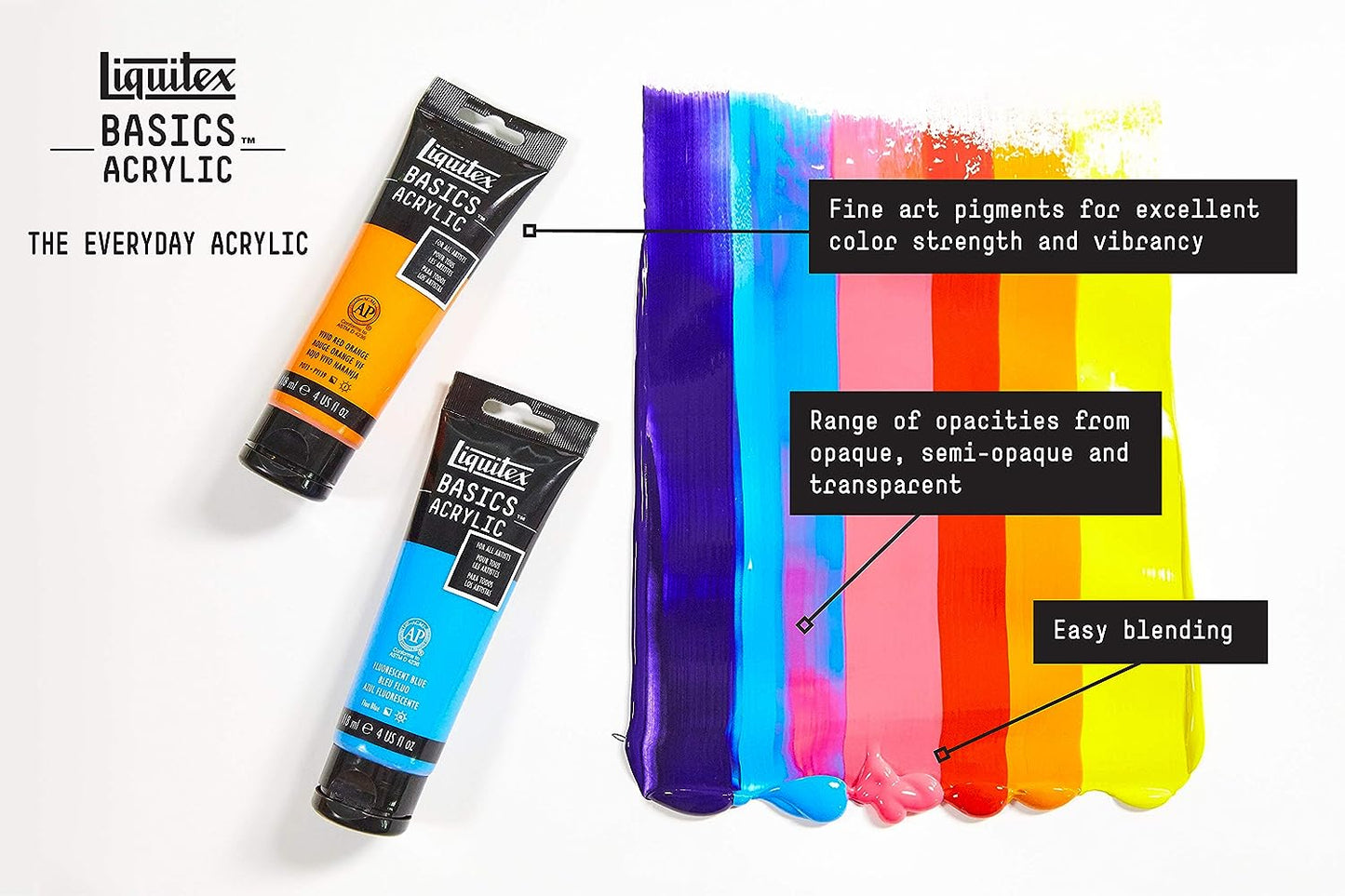 Liquitex BASICS Acrylic Paint, 250ml (8.5-oz) Tube, Cadmium Yellow Light Hue