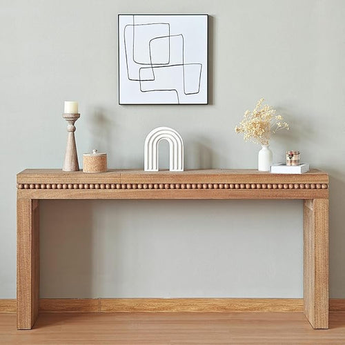 64" Console Table for Living Room, Long Sofa Table Behind Couch by HanStrong
